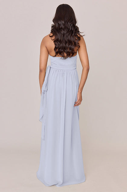 Hannah Chiffon Faux Wrap Dress | Made To Order | Periwinkle