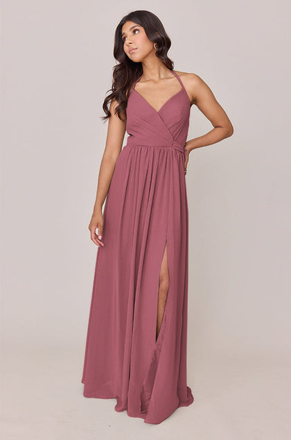 Hannah Chiffon Faux Wrap Dress | Made To Order | Rosewood