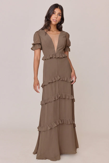 Harley Chiffon Dress | Made To Order | Truffle