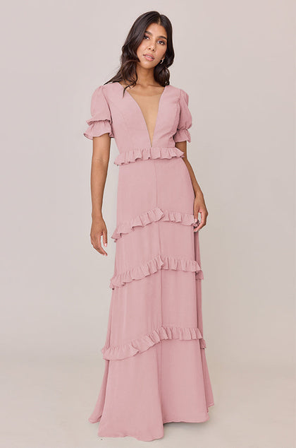 Harley Chiffon Dress | Made To Order | Blushing Bride