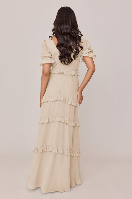 Harley Chiffon Dress | Made To Order | Champagne