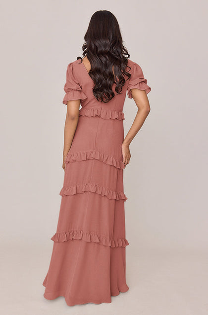 Harley Chiffon Dress | Made To Order | Desert Rose