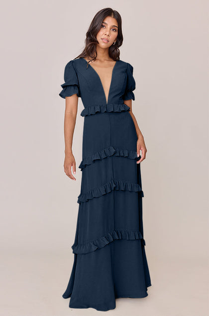 Harley Chiffon Dress | Made To Order | Romantic Blue