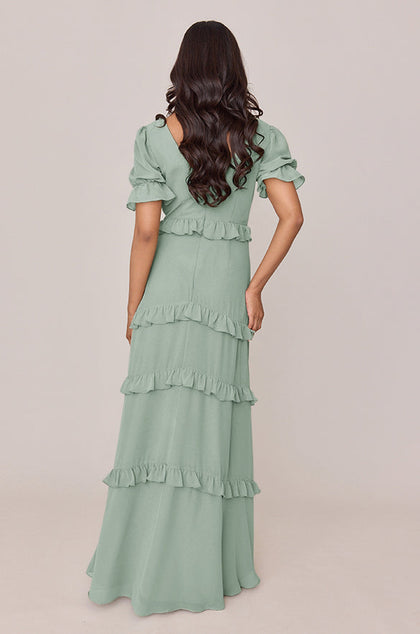 Harley Chiffon Dress | Made To Order | Sage