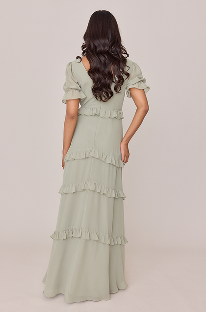 Harley Chiffon Dress | Made To Order | Sage