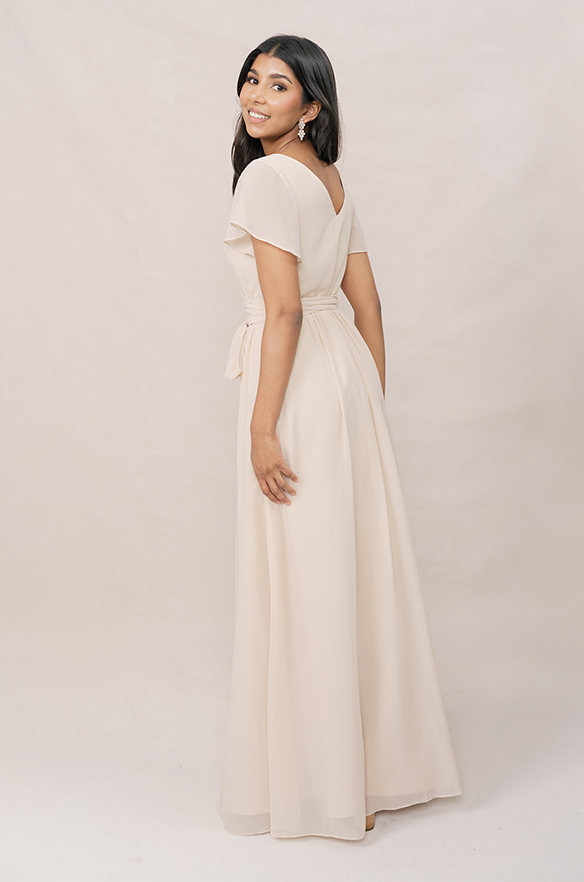 Harper Chiffon Faux Wrap Dress