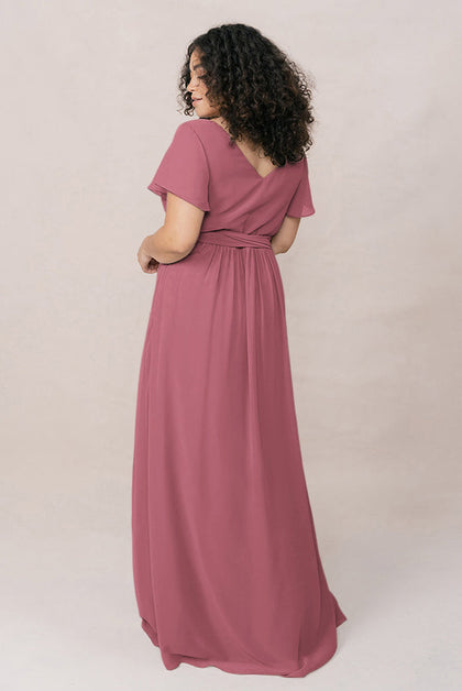 Harper Chiffon Faux Wrap Dress | Made To Order | Rosewood