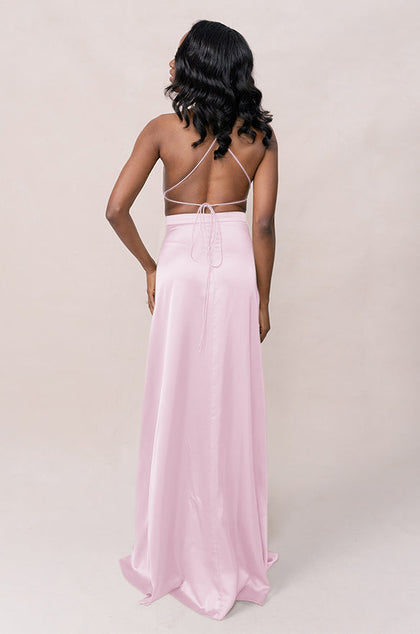 Haven Satin Dress | Made To Order | Baby Pink