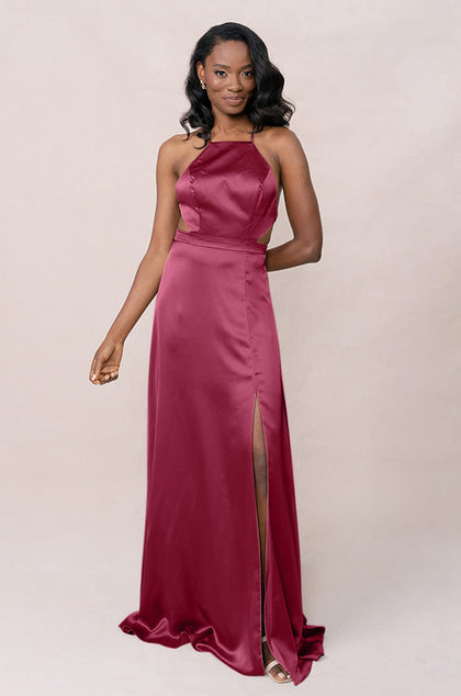 Haven Satin Dress | Made To Order | Berry