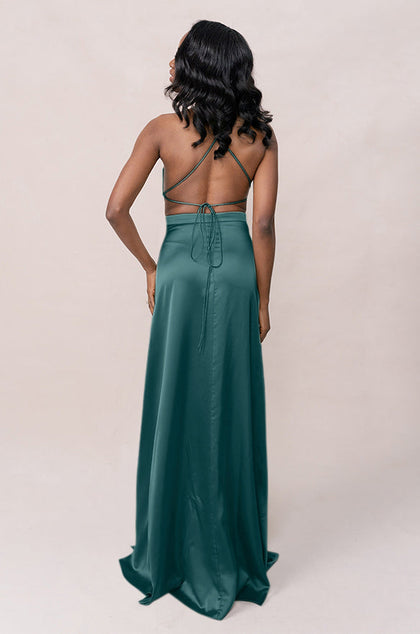 Haven Satin Dress | Made To Order | Emerald