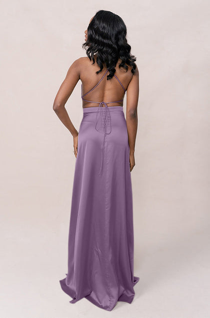 Haven Satin Dress | Made To Order | Dusty Plum