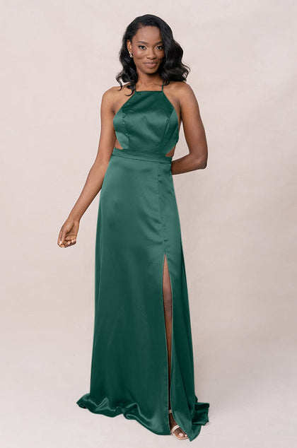 Haven Satin Dress | Made To Order | Emerald