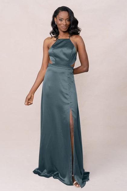 Haven Satin Dress | Made To Order | Eucalyptus