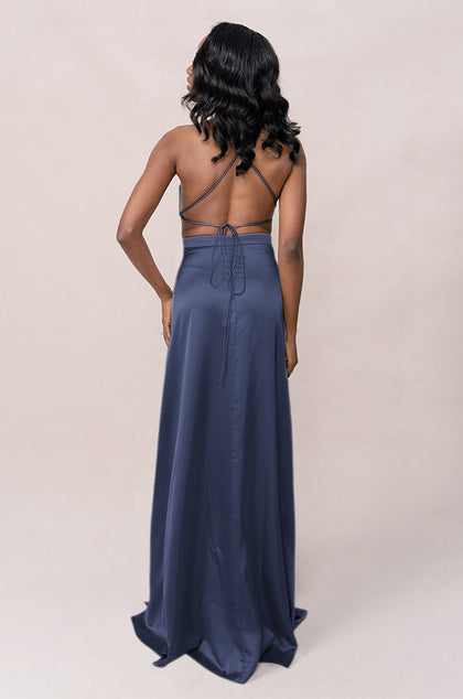 Haven Satin Dress | Made To Order | Indie Blue
