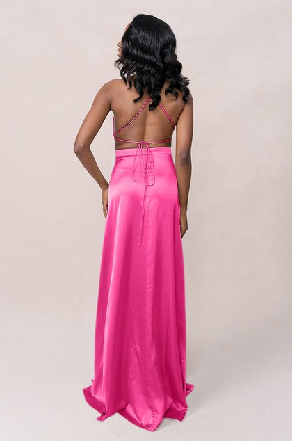 Haven Satin Dress | Made To Order | Malibu Pink
