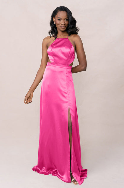 Haven Satin Dress | Made To Order | Malibu Pink