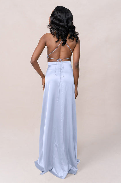 Haven Satin Dress | Made To Order | Periwinkle