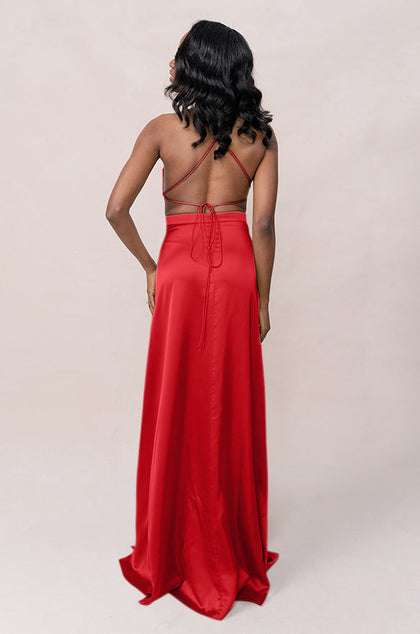 Haven Satin Dress | Made To Order | Poppy Red