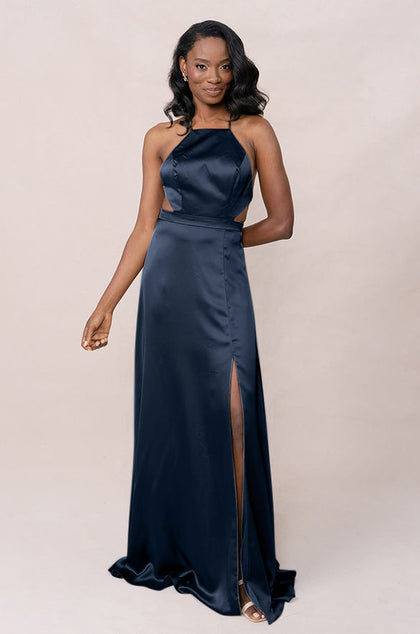 Haven Satin Dress | Made To Order | Romantic Blue