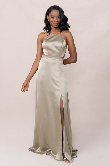 Haven Satin Dress | Made To Order | Silver Sage