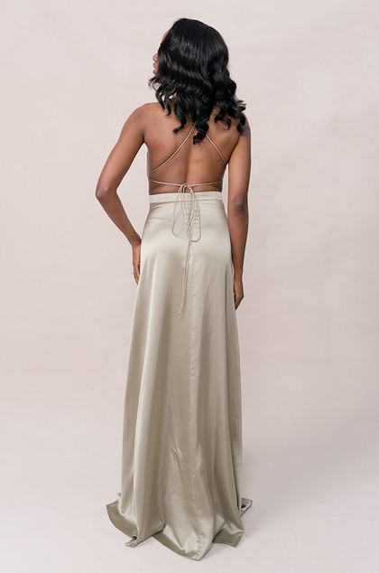 Haven Satin Dress | Made To Order | Silver Sage