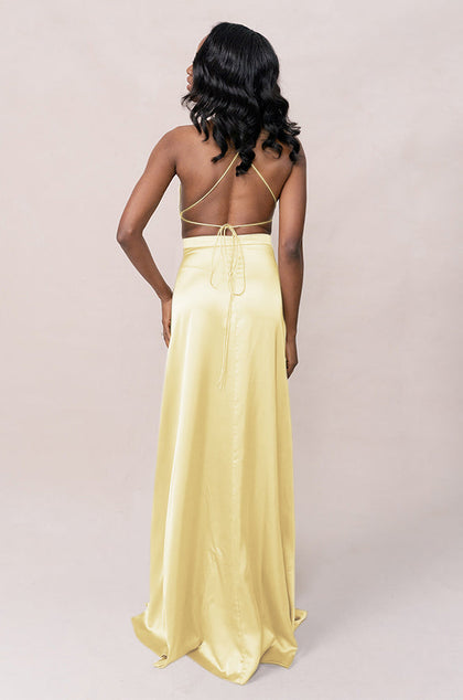 Haven Satin Dress | Made To Order | Yellow