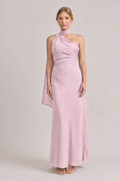Imani Chiffon Dress | Made To Order | Baby Pink