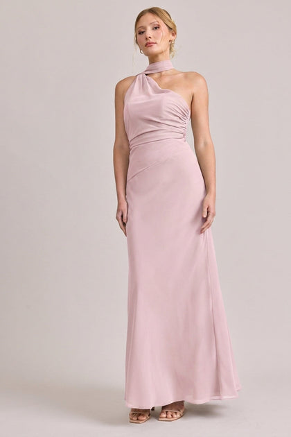Imani Chiffon Dress | Made To Order | Blush Pink