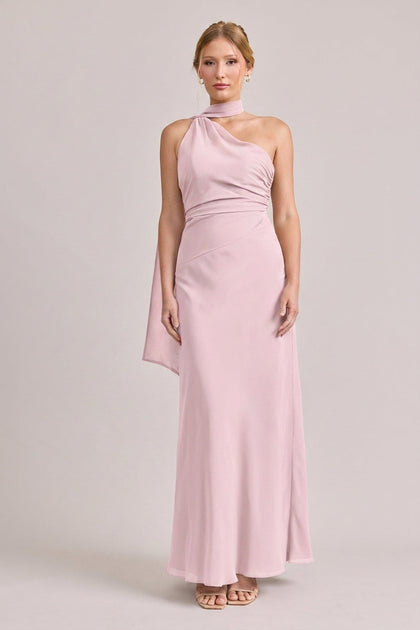 Imani Chiffon Dress | Made To Order | Blush Pink