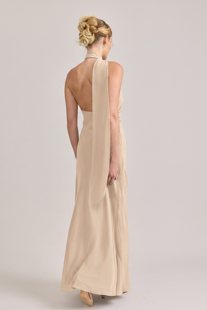 Imani Chiffon Dress | Made To Order | Champagne