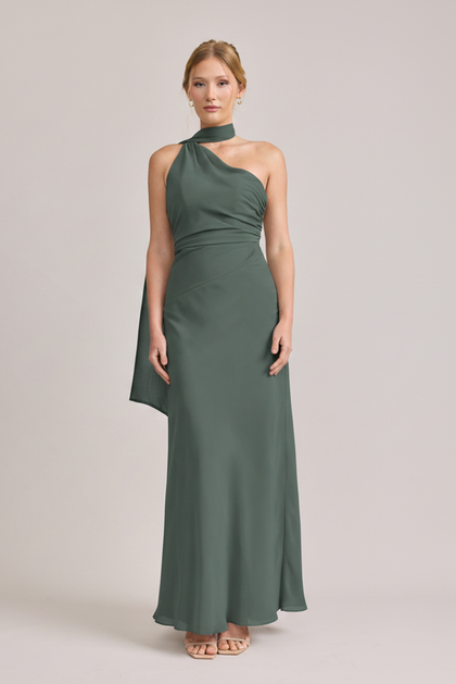 Imani Chiffon Dress | Made To Order | Eucalyptus