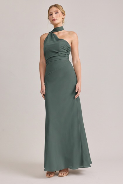 Imani Chiffon Dress | Made To Order | Eucalyptus