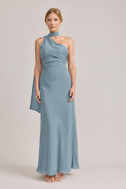 Imani Chiffon Dress | Made To Order | French Blue