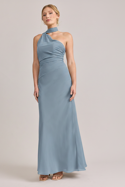 Imani Chiffon Dress | Made To Order | French Blue