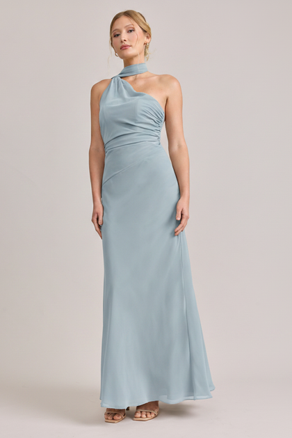 Imani Chiffon Dress | Made To Order | Light Blue