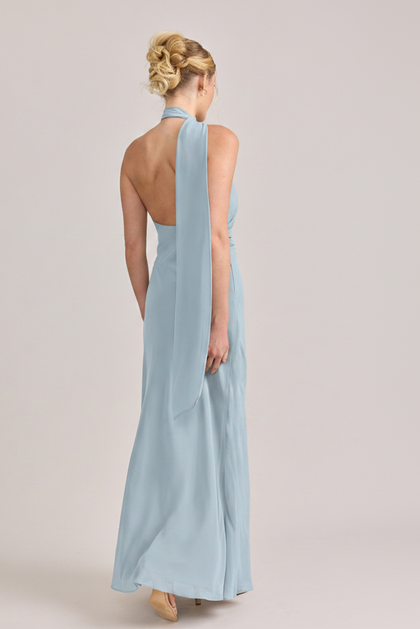 Imani Chiffon Dress | Made To Order | Light Blue