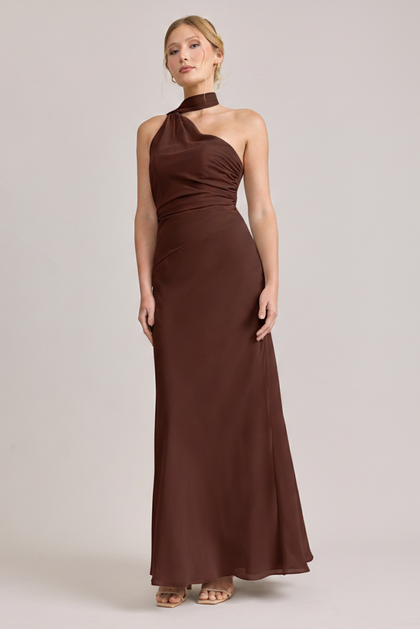 Imani Chiffon Dress | Made To Order | Mahogany