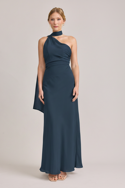 Imani Chiffon Dress | Made To Order | Romantic Blue