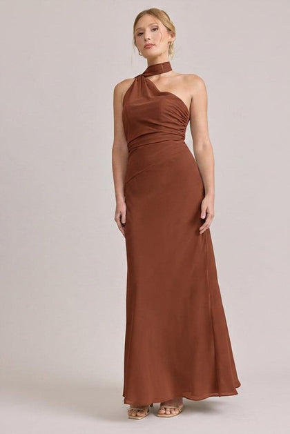 Imani Chiffon Dress | Made To Order | Rust