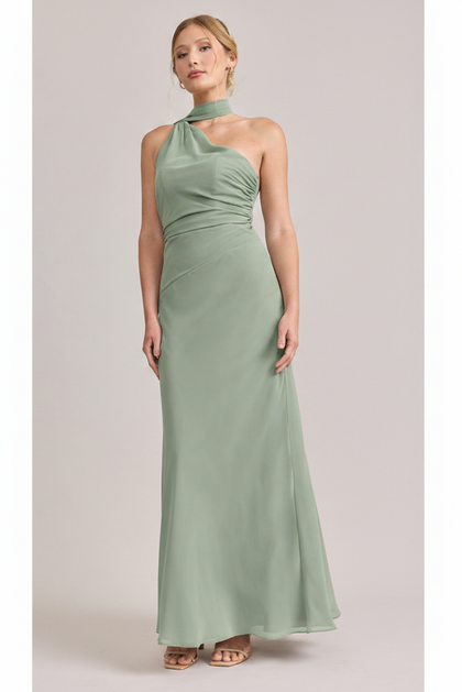 Imani Chiffon Dress | Made To Order | Sage