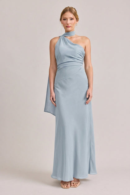Imani Chiffon Dress | Made To Order | Sky Blue