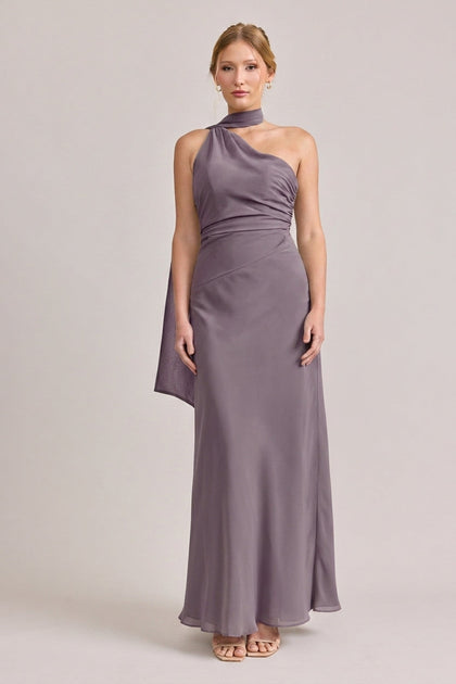 Imani Chiffon Dress | Made To Order | Wisteria