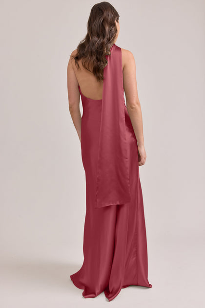 Imani Satin Dress | Made To Order | Berry