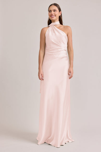 Imani Satin Dress | Made To Order | Blush