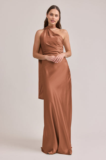 Imani Satin Dress | Made To Order | Copper