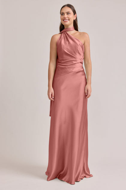 Imani Satin Dress | Made To Order | Desert Rose