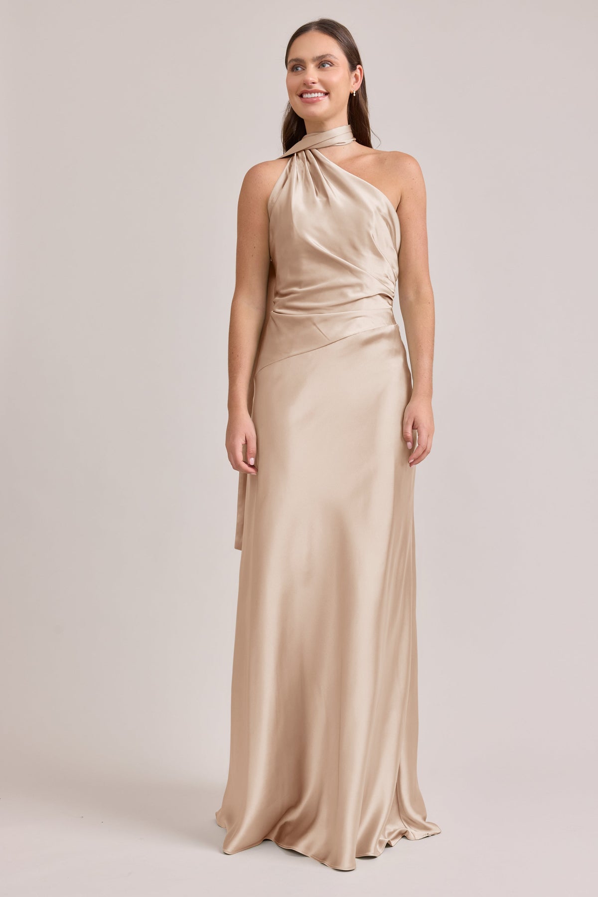 revelry champagne gold dress Imani Satin birthday sequin dress