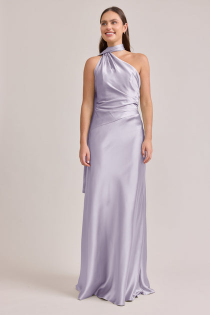 Imani Satin Dress | Made To Order | Light Lavender