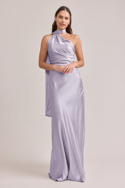 Imani Satin Dress | Made To Order | Light Lavender