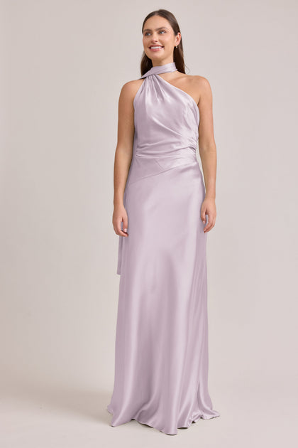 Imani Satin Dress | Made To Order | Lilac